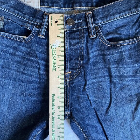 Abercrombie & Fitch Jeans Mens 29x32 Blue Denim Pants The A&F Skinny Button Fly - Picture 6 of 7